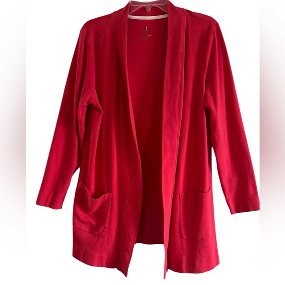 Isaac Mizrahi Red Women's Cardigan - Picture 4 of 7